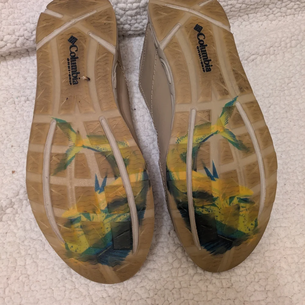 Columbia PFG Mens Boat Shoe Sz 11 Preloved In Good Condition